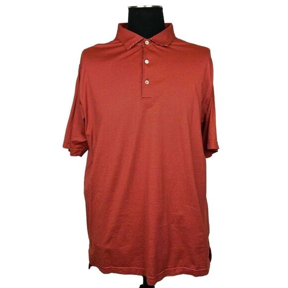 Peter Millar Cotton Stripes Polo Stretch Shirt - Men’s XL - Picture 1 of 7